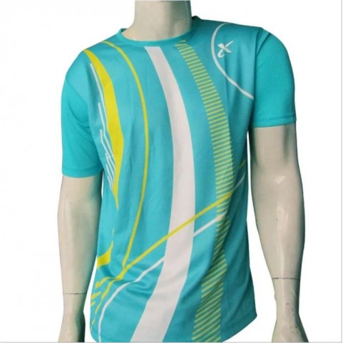 Thrax TS 1008 Badminton T Shirt White And Lime Size Large