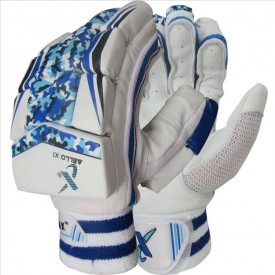 Left Side Thrax Aello X 1 Cricket Batting Gloves Standard Size Left Hand Blue and White