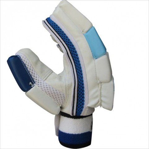 Thrax M1 Aura Series Cricket Batting Gloves Standard Size Right Hand Sky Blue and White