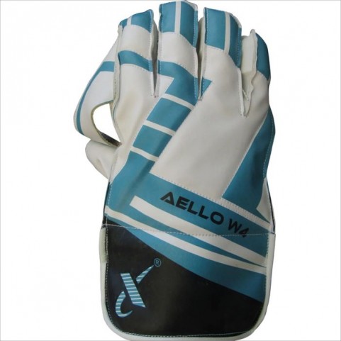 Thrax W4 Aello Cricket Wicket Keeping Gloves Sky Blue White