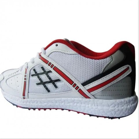 Thrax Cloud 7 Stud Cricket Shoes Red And White