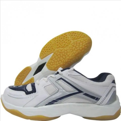 Thrax Aura 900 Badminton Shoes White Silver Navy